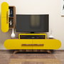 Hanah Home Mueble de TV Rose S - Walnut, Yellow